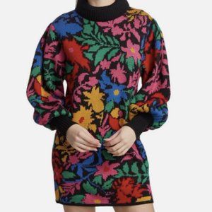 NWT Farm Rio Tropical Garden Sweater Dress $195